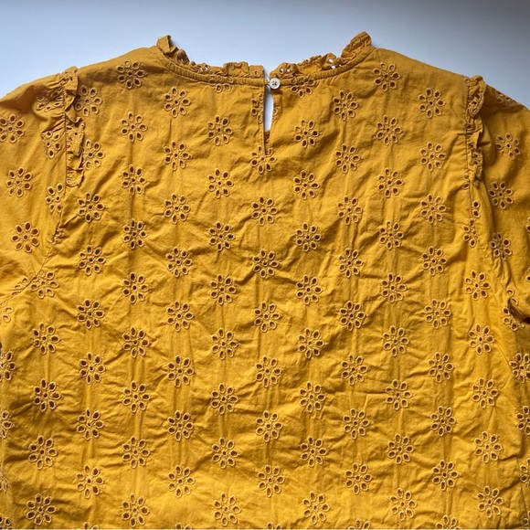 J. Crew Embroidered Blouse - Flowers & Ruffles - Size Medium - Picture 6 of 11